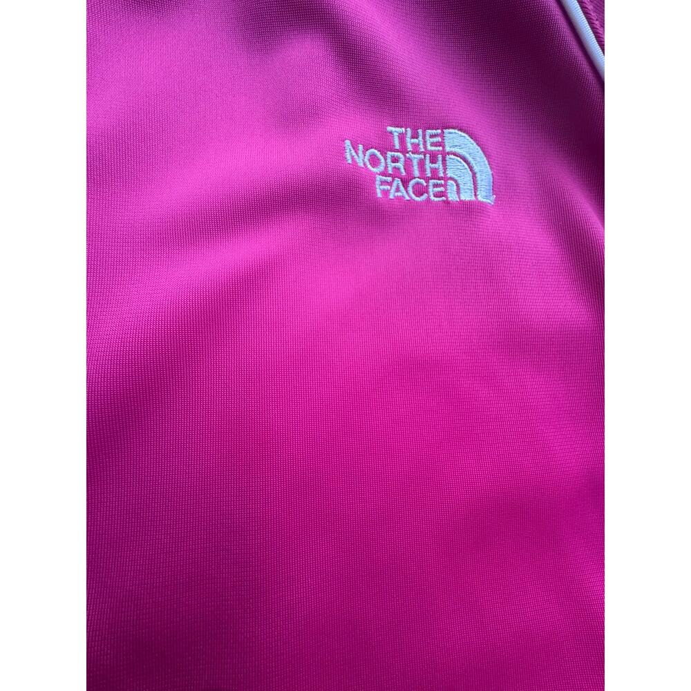 The North Face Womens L Track Jacket Pink White Piping Activewear Flaws Read - Picture 5 of 8